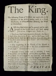 Hoja informativa sobre la locura del rey Jorge III, 1788